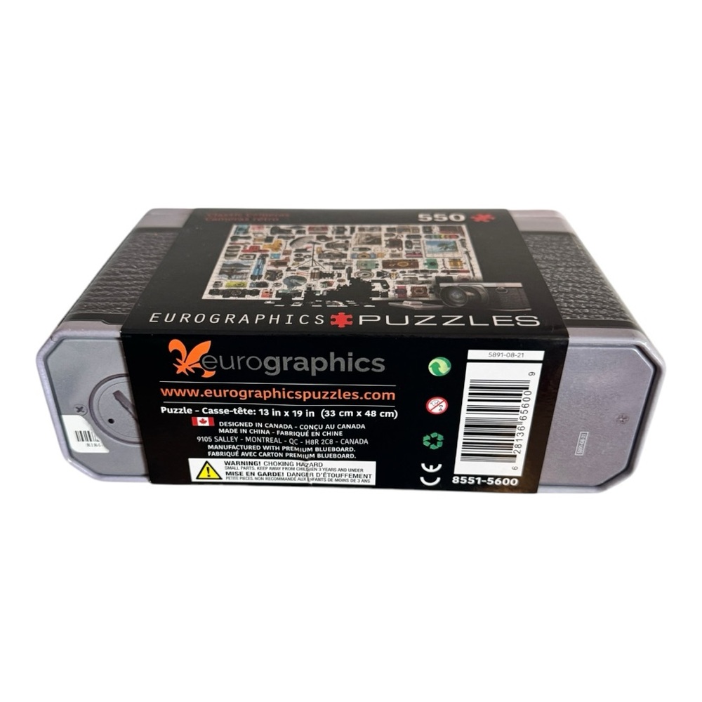 Classic Camera Puzzle Tin 550 pieces - Black and Silver - Picture 3 of 3